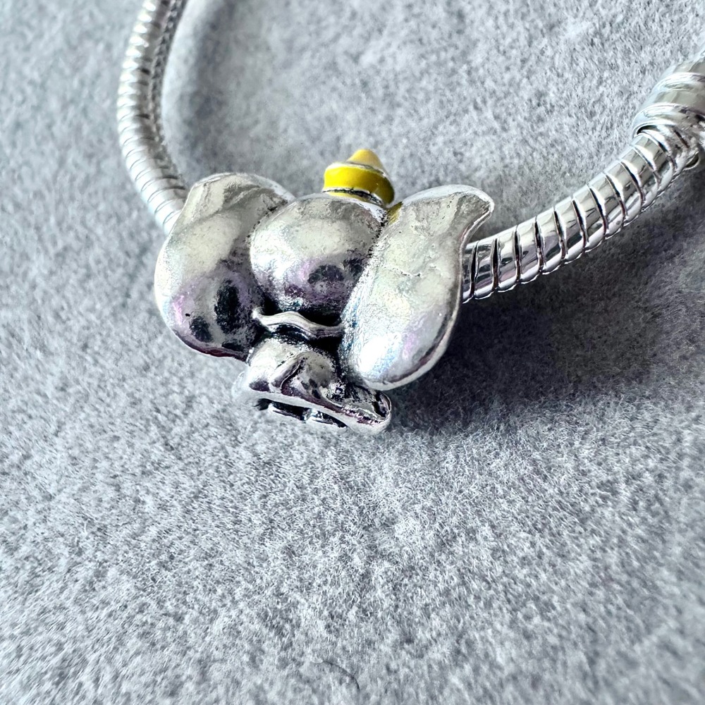 Silver Dumbo Elephant Bead Charm fits PANDORA - Picture 5 of 9